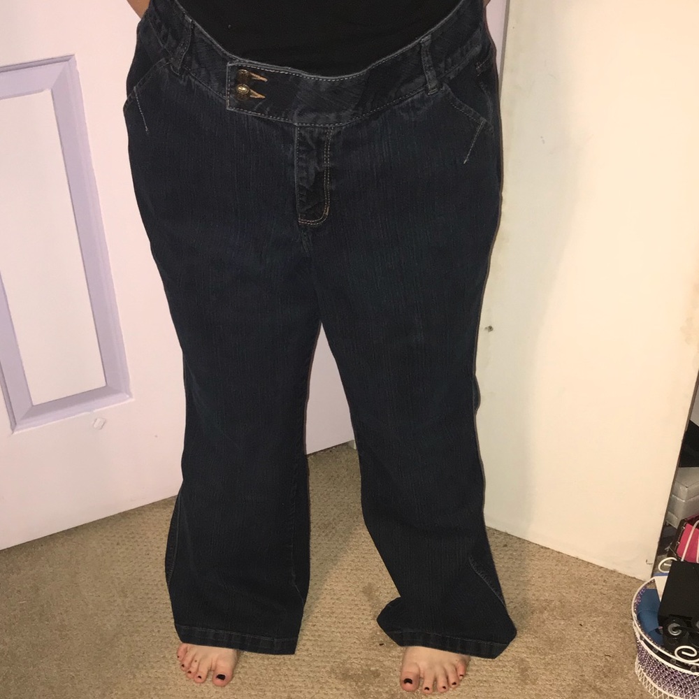 Lane Bryant flare dark jeans size 18